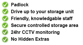 Self storage bullet list